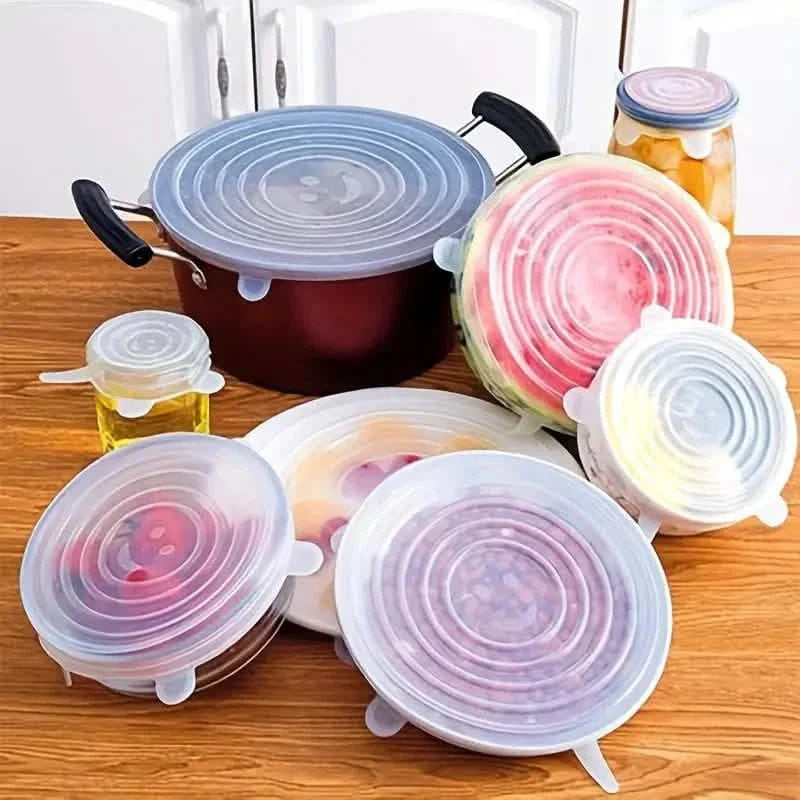 6-Pieces: Reusable Durable Food Storage Bowl Lids DailySale