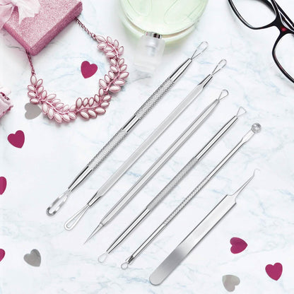 6-Pieces Set: Blackhead Remover Comedones Extractor Acne Removal Kit DailySale