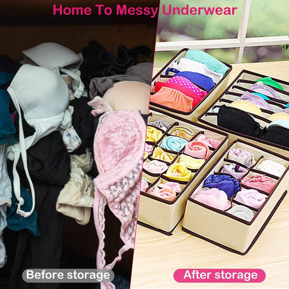 6-Pieces Set: Foldable Underwear Organizer Divider Container DailySale