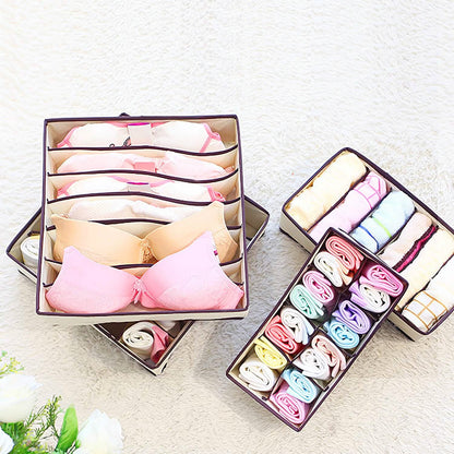 6-Pieces Set: Foldable Underwear Organizer Divider Container DailySale