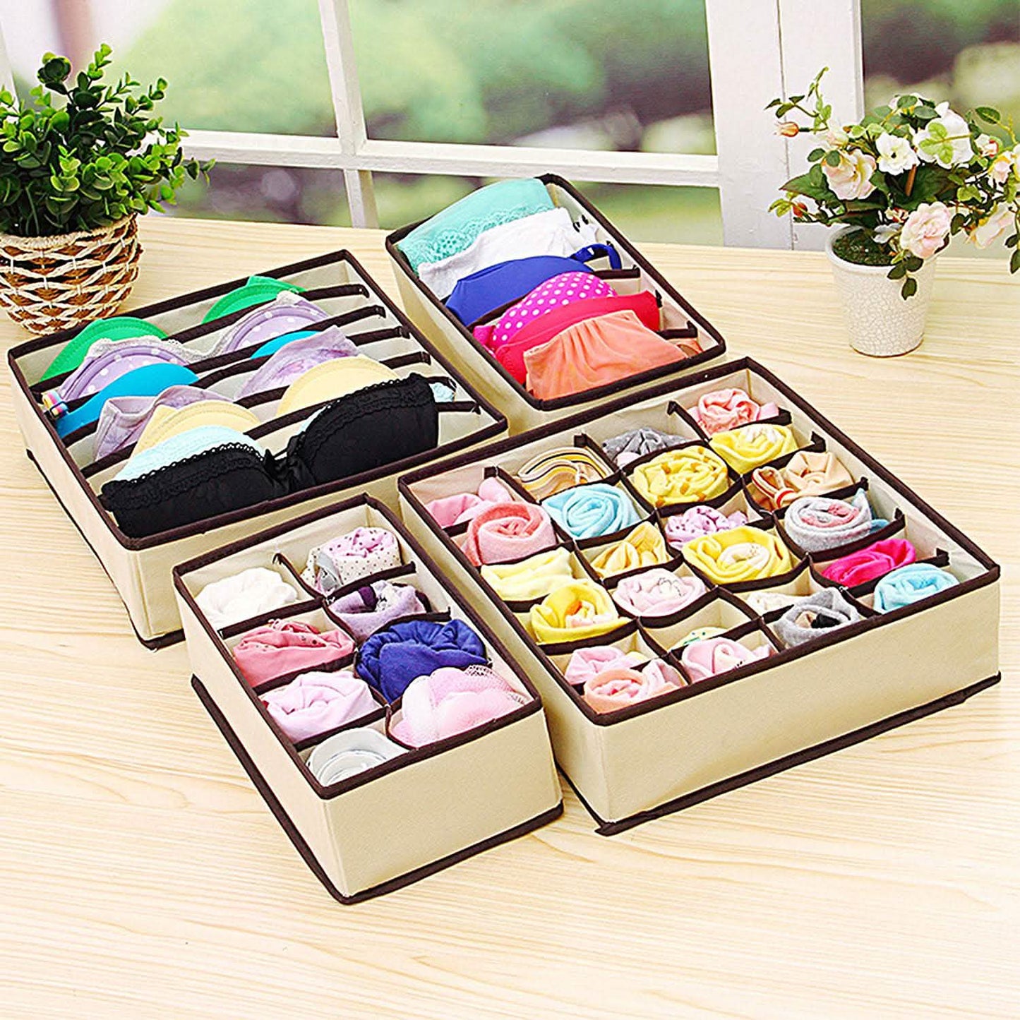6-Pieces Set: Foldable Underwear Organizer Divider Container DailySale