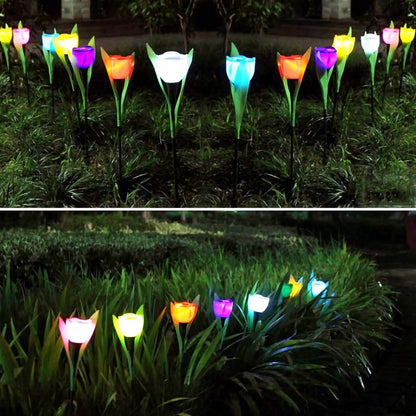 6-Pieces: Solar Garden Tulip Flower Lights DailySale