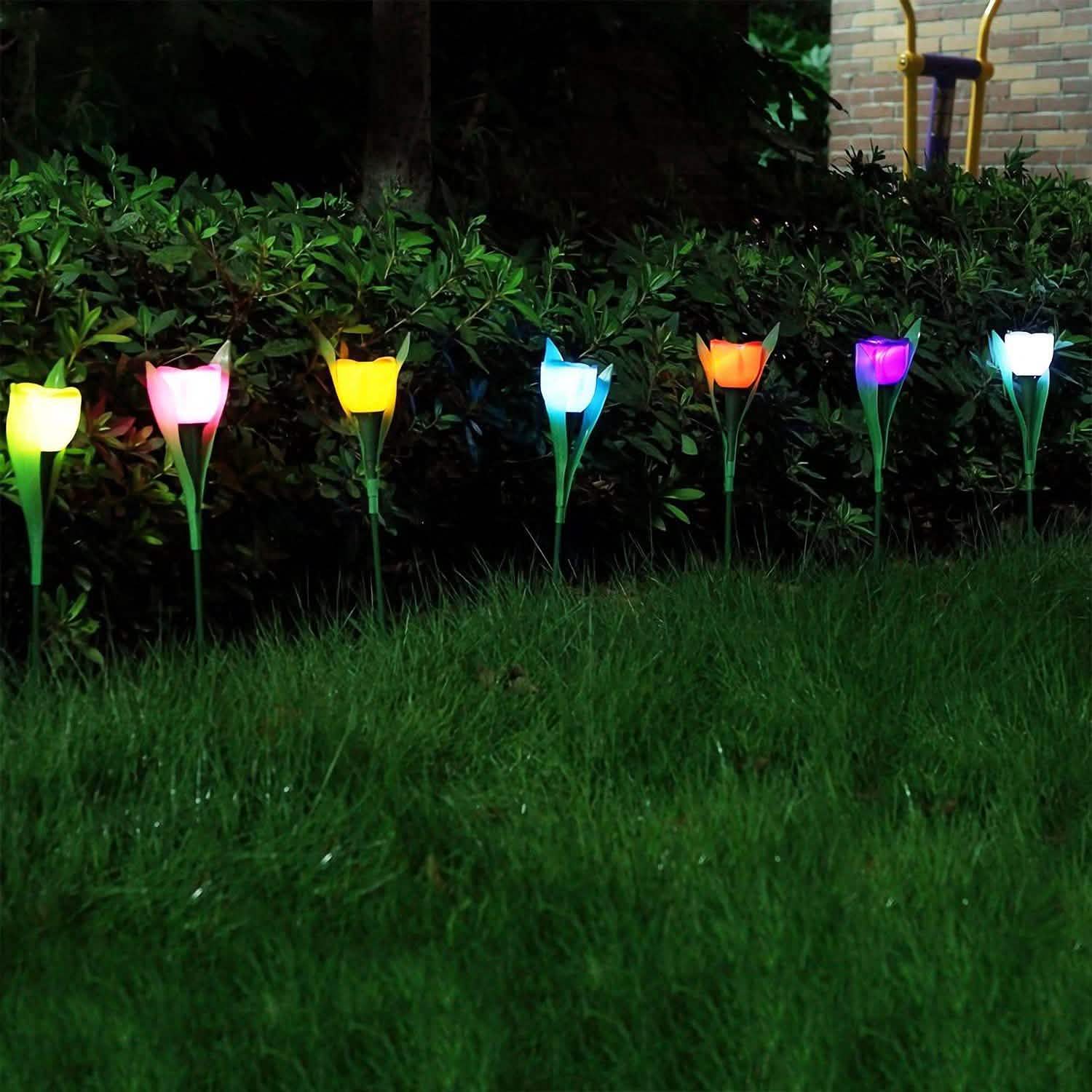 6-Pieces: Solar Garden Tulip Flower Lights DailySale