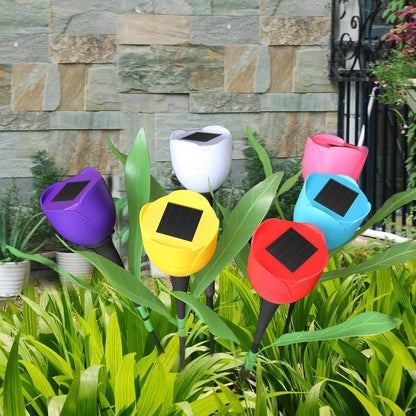 6-Pieces: Solar Garden Tulip Flower Lights DailySale