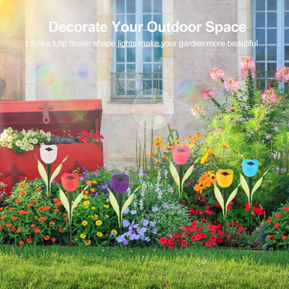 6-Pieces: Solar Garden Tulip Flower Lights DailySale