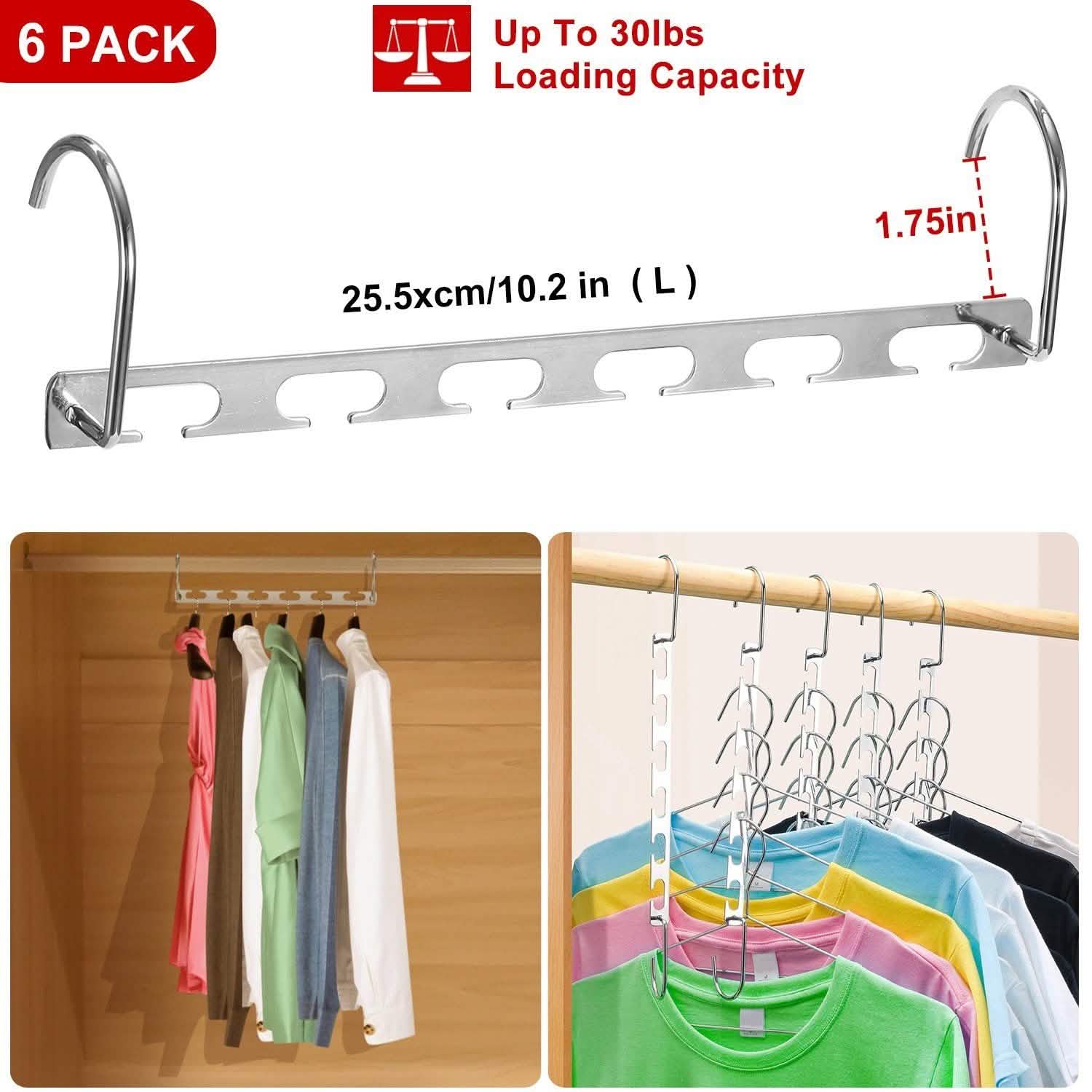6-Pieces: Space Saving Clothes Hanger DailySale