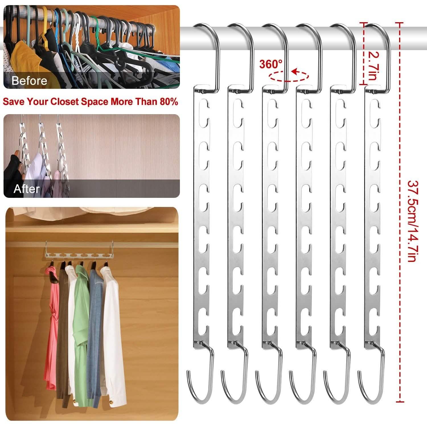 6-Pieces: Space Saving Clothes Hanger DailySale