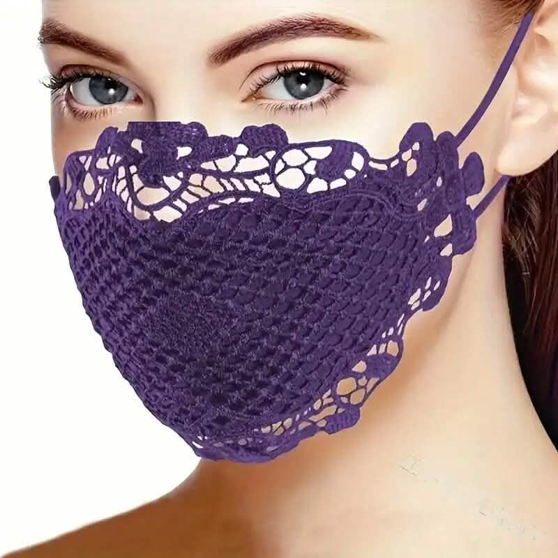 6-Pieces: Women's Printed Multicolor Lace Mask DailySale