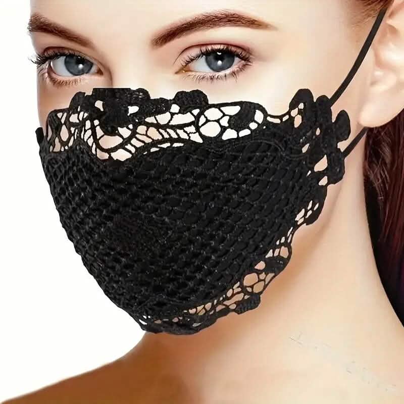 6-Pieces: Women's Printed Multicolor Lace Mask DailySale