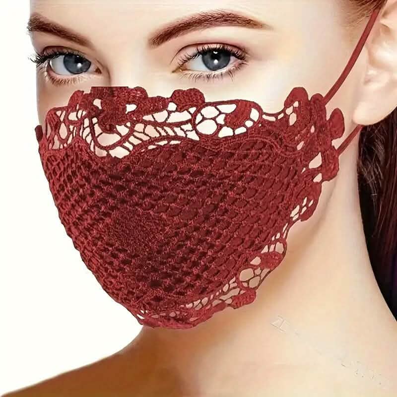 6-Pieces: Women's Printed Multicolor Lace Mask DailySale