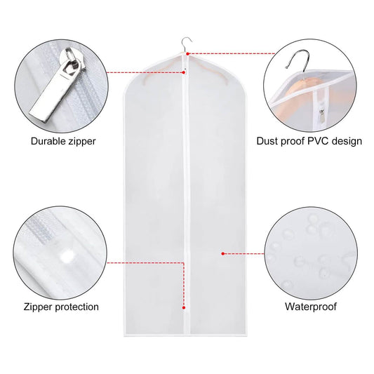 6-Pieces: Zilink Clear Garment Bag Dress Bags DailySale