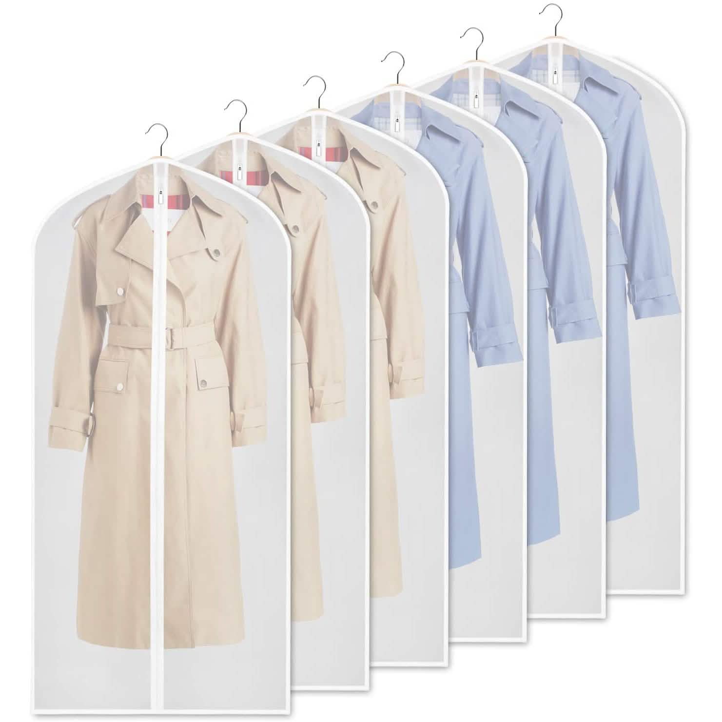 6-Pieces: Zilink Clear Garment Bag Dress Bags DailySale