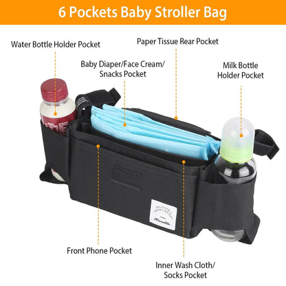 6-Pockets Baby Trolley Bag with Cup Holder DailySale