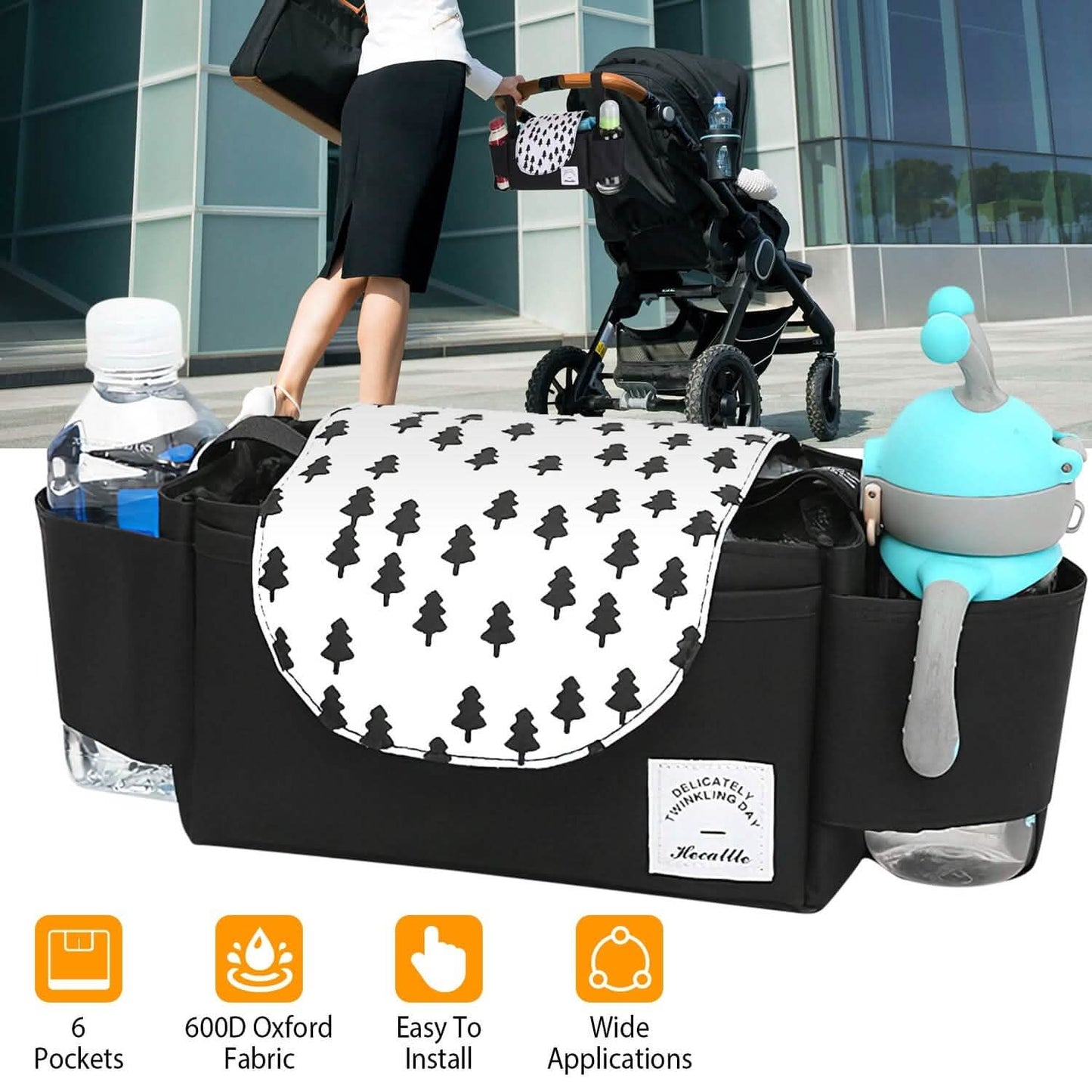 6-Pockets Baby Trolley Bag with Cup Holder DailySale