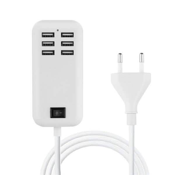 6-Ports USB-Powered Devices Wall Charger Power Adapter DailySale