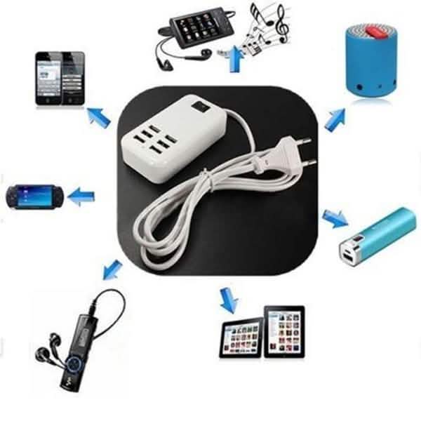 6-Ports USB-Powered Devices Wall Charger Power Adapter DailySale