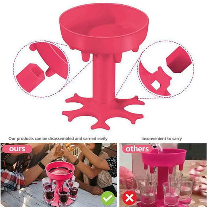 6 Shot Glass Dispenser and Holder DailySale