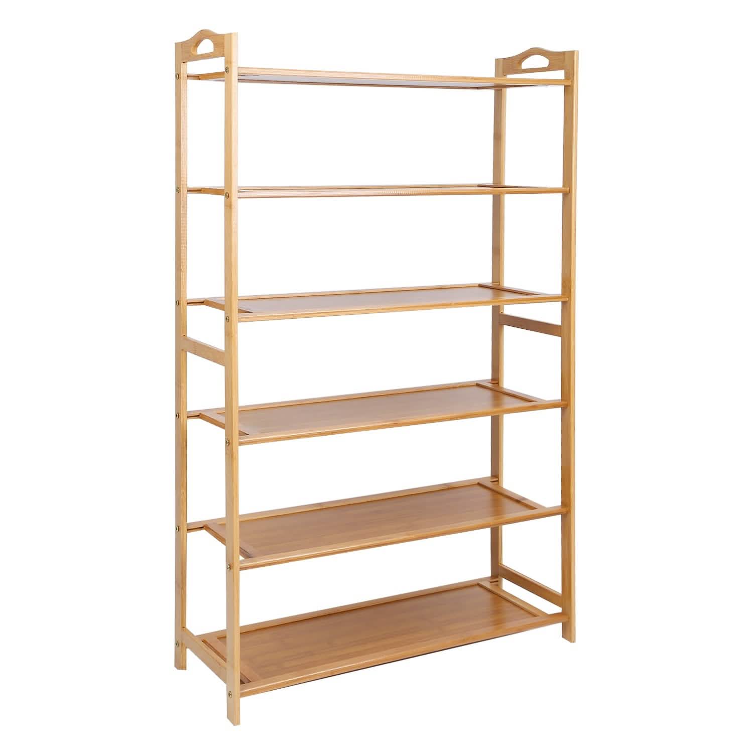 6 Tier Bamboo Shoe Rack Organizer DailySale