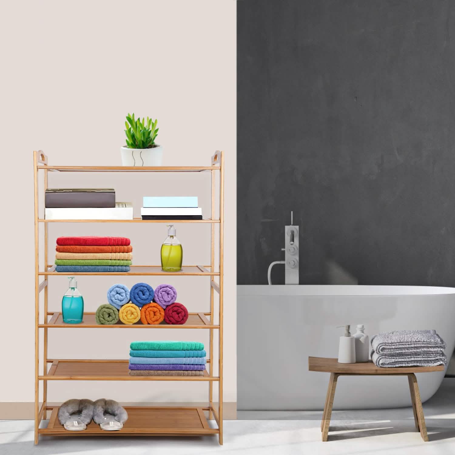 6 Tier Bamboo Shoe Rack Organizer DailySale
