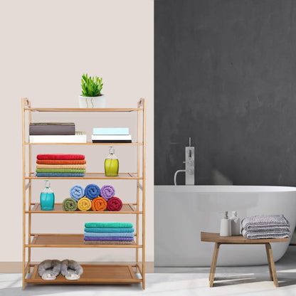 6 Tier Bamboo Shoe Rack Organizer DailySale