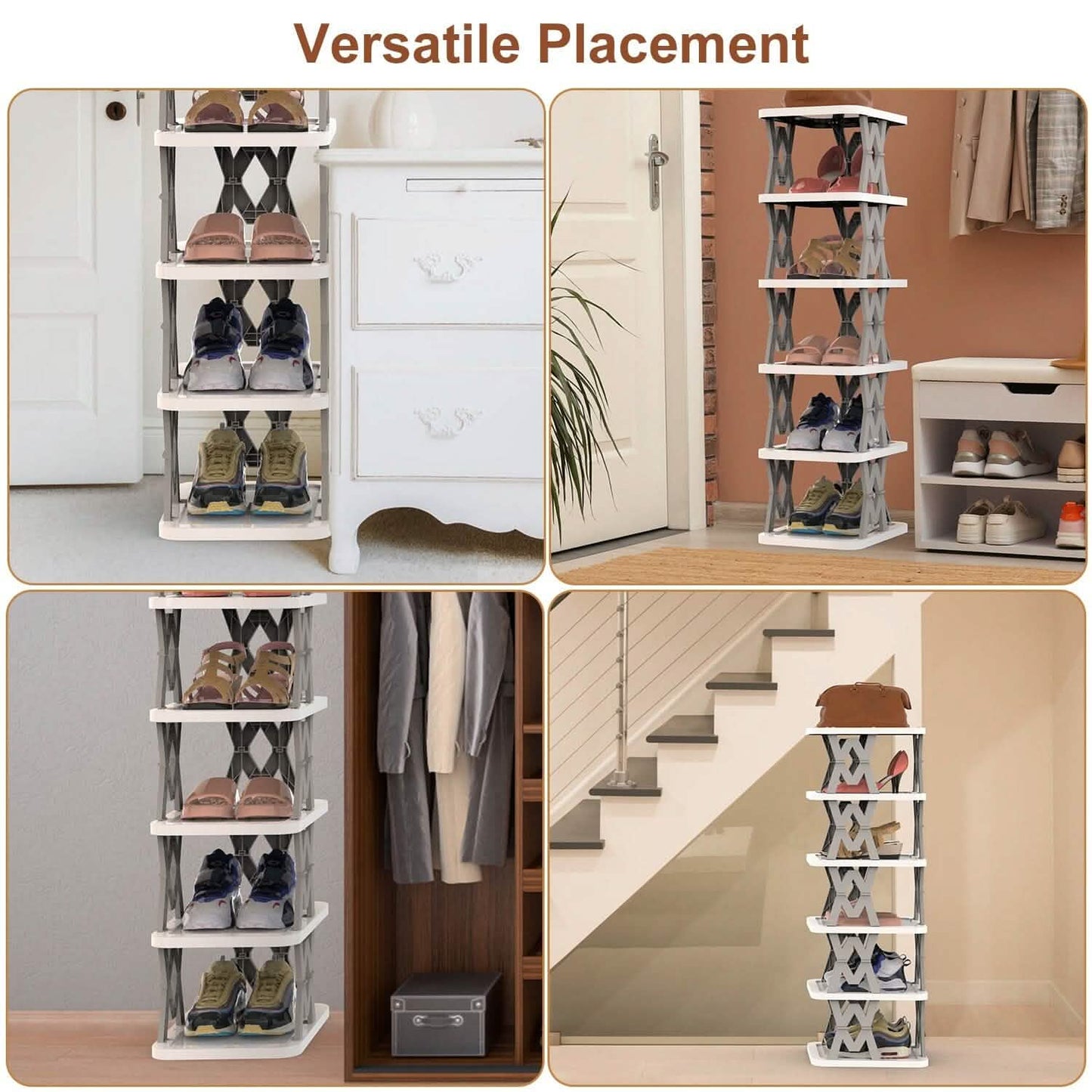 6-Tier Foldable Vertical Shoe Rack DailySale