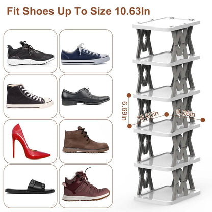 6-Tier Foldable Vertical Shoe Rack DailySale