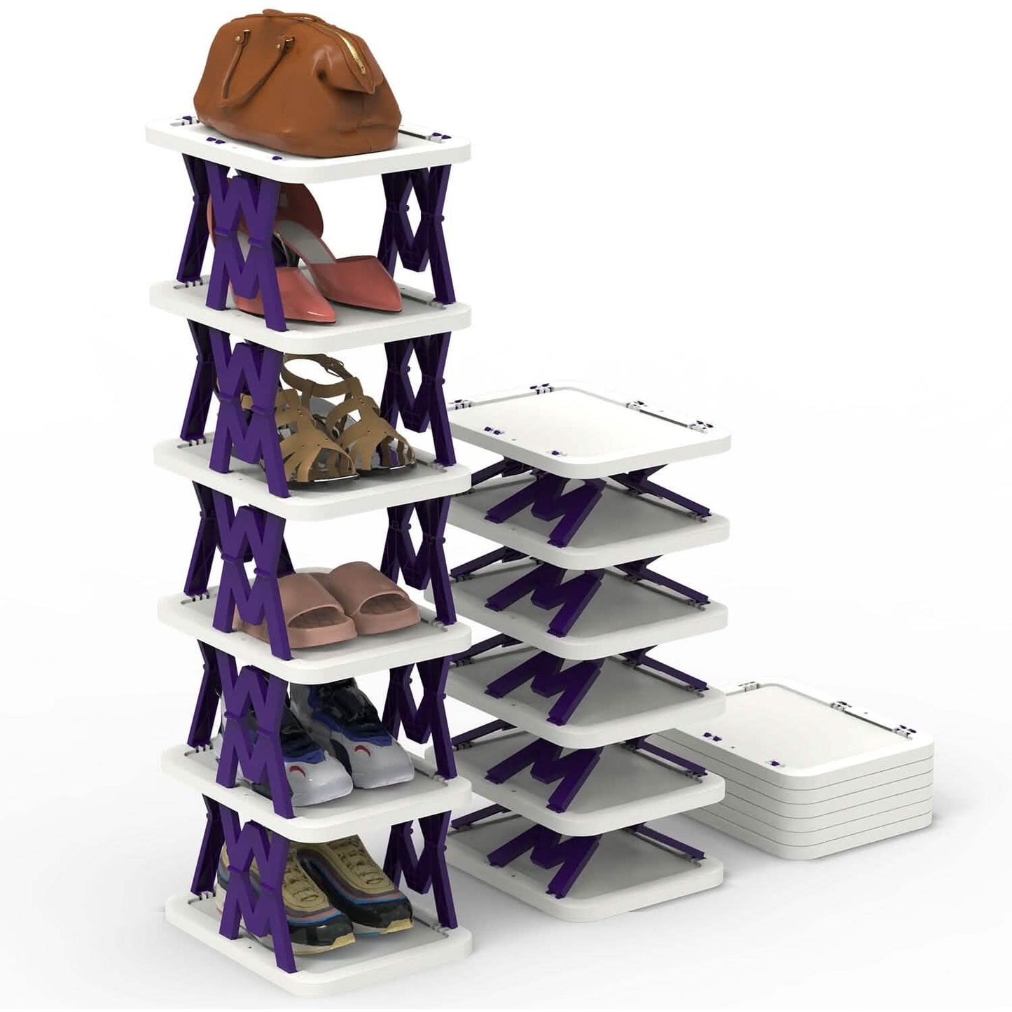 6-Tier Foldable Vertical Shoe Rack DailySale