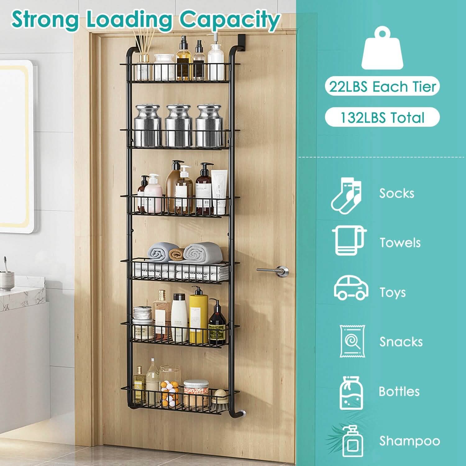 6-Tier Over Door Pantry Organizer DailySale
