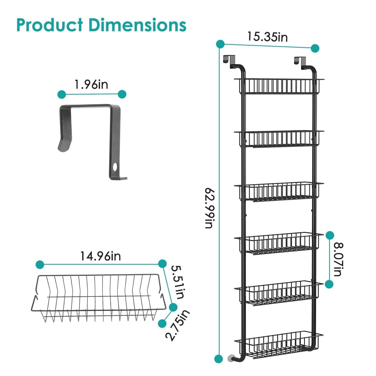 6-Tier Over Door Pantry Organizer DailySale