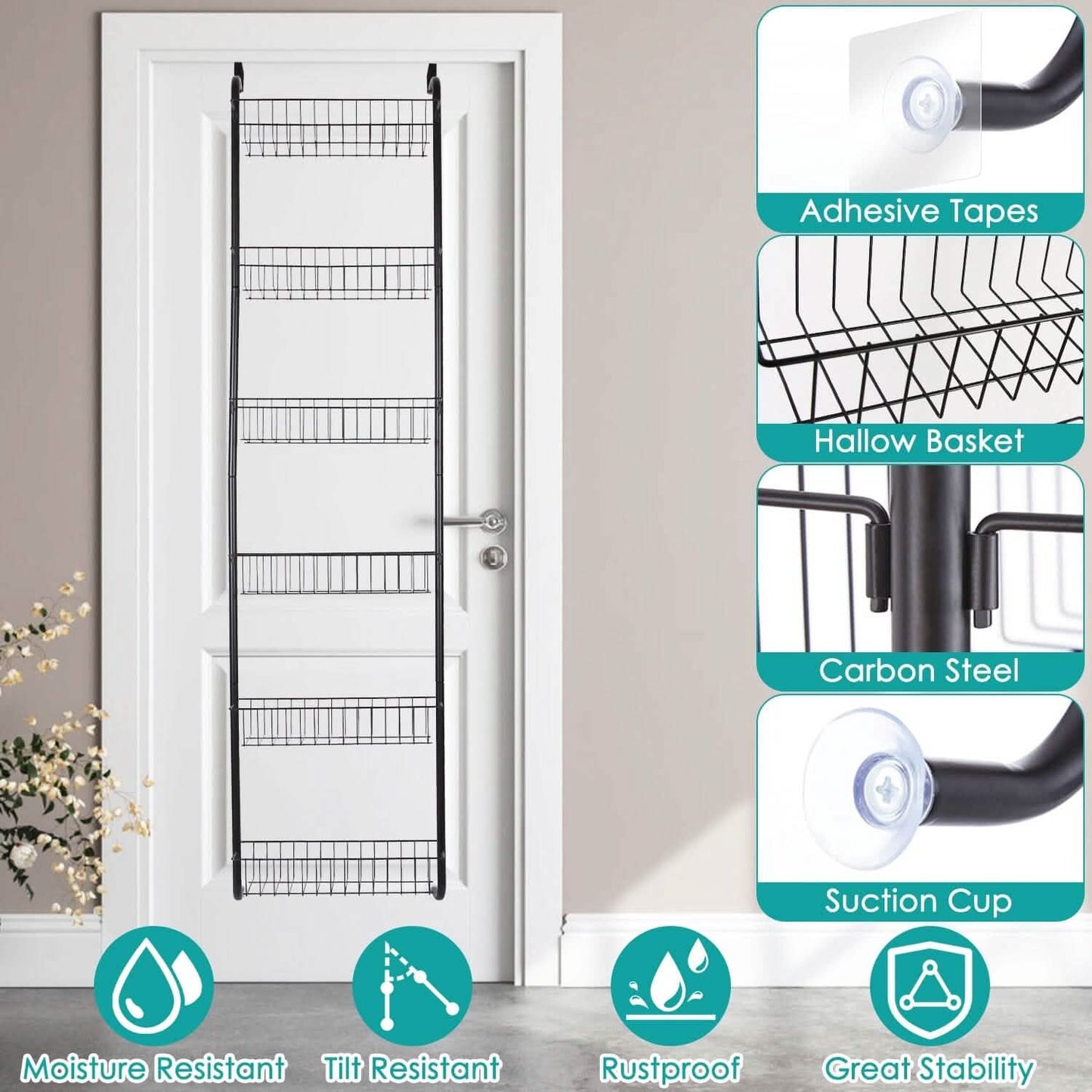 6-Tier Over Door Pantry Organizer DailySale