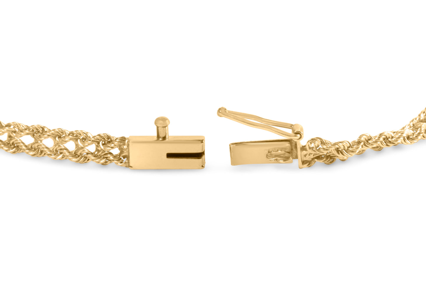 10K Yellow Gold 1/4 Cttw Round-Cut Diamond Basket Weave Rope Chain Style 7" Bracelet (H-I Color, I1-I2 Clarity) Bids.com