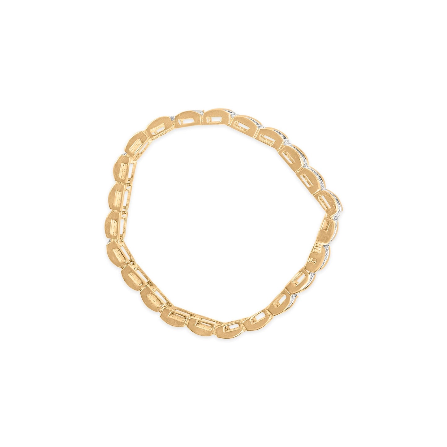 10K Yellow Gold 5.00 Cttw Round-Cut Diamond Link 7" Bracelet (J-K Color, I1-I2 Clarity) Bids.com