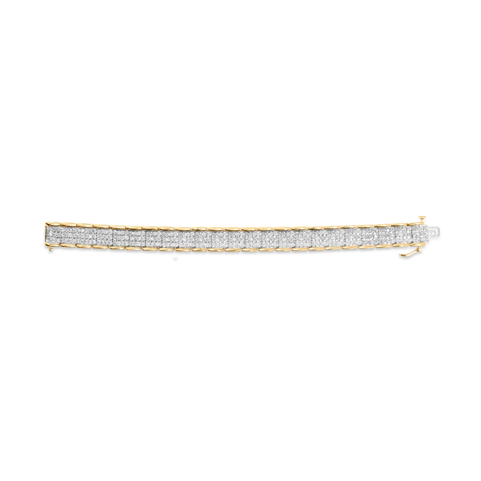 10K Yellow Gold 5.00 Cttw Round-Cut Diamond Link 7" Bracelet (J-K Color, I1-I2 Clarity) Bids.com