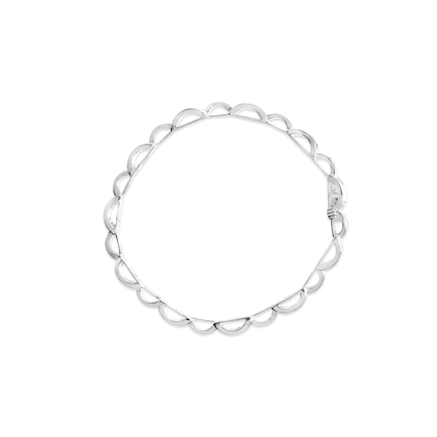 14K White Gold 1.0 Cttw Invisible Set Princess Diamond Alternating Link Tennis Bracelet (I-J Color, I1-I2 Clarity) - 7.25" Bids.com