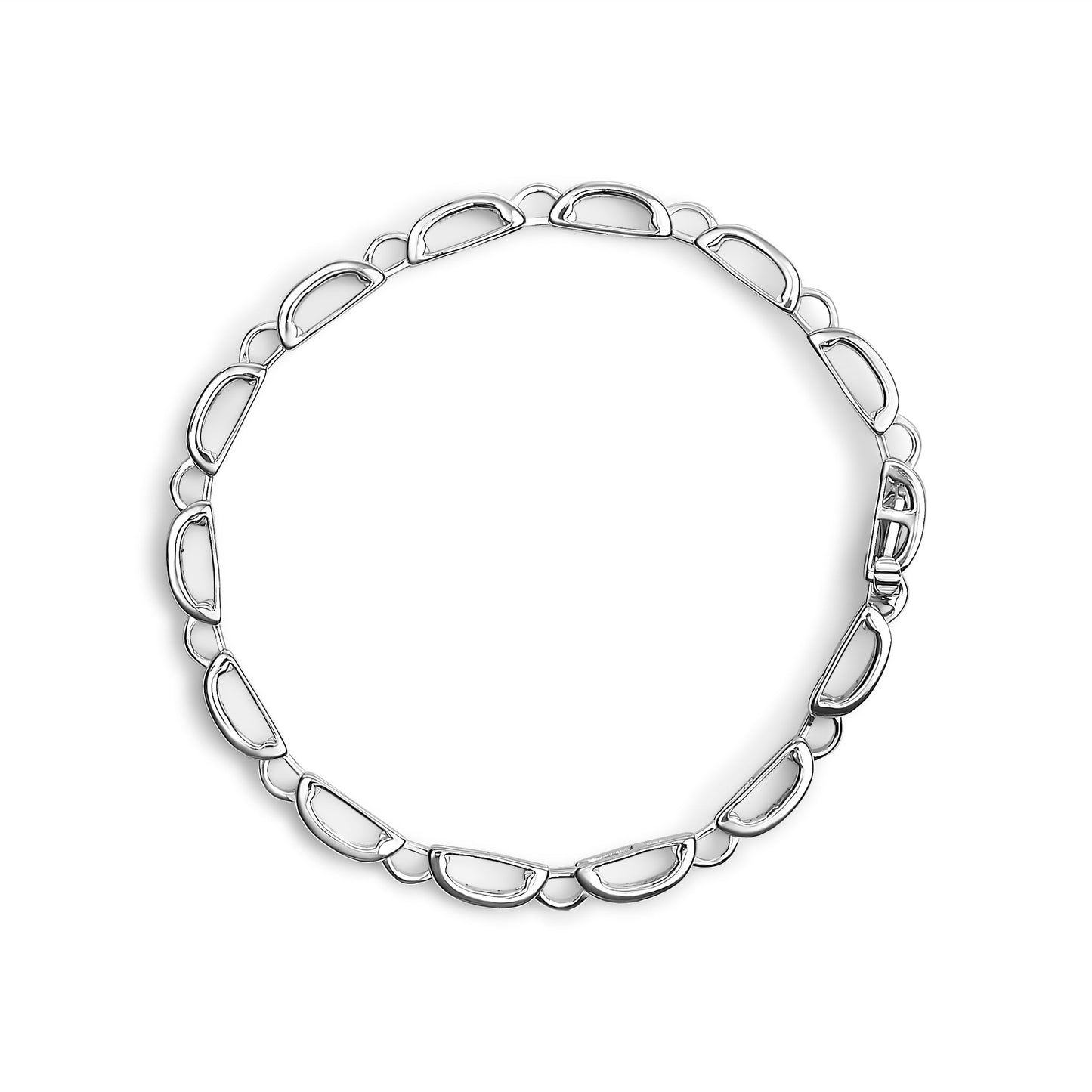 14K White Gold 1.00 Cttw Princess-Cut Diamond Link Bracelet (I-J Color, I1-I2 Clarity) - Size 7.25 Bids.com