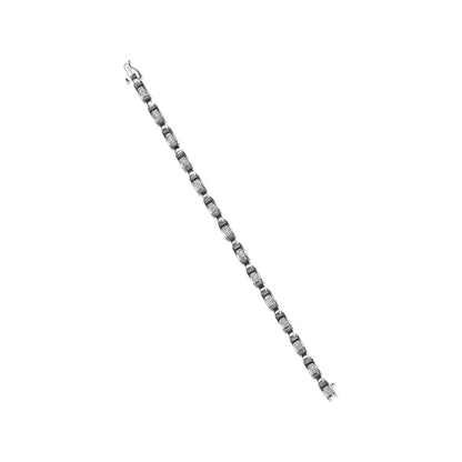 14K White Gold 1.00 Cttw Princess-Cut Diamond Link Bracelet (I-J Color, I1-I2 Clarity) - Size 7.25 Bids.com