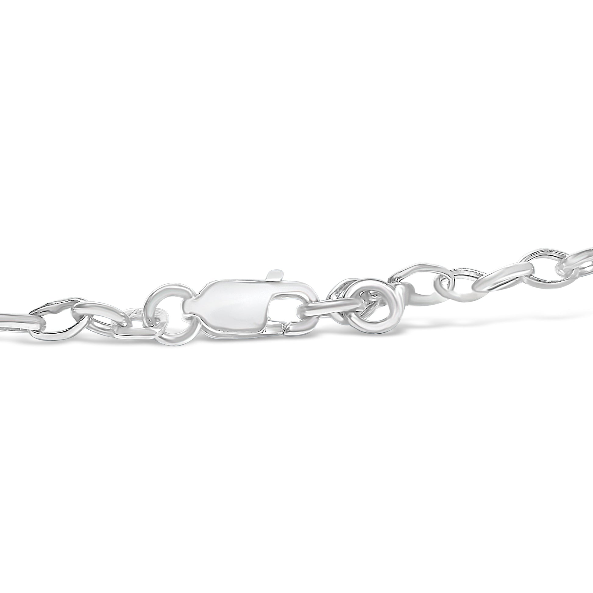 10k White Gold 1/6 Cttw Diamond "Love" Charm Cable Chain Bracelet (H-I Color, I1-I2 Clarity) - 7" Bids.com