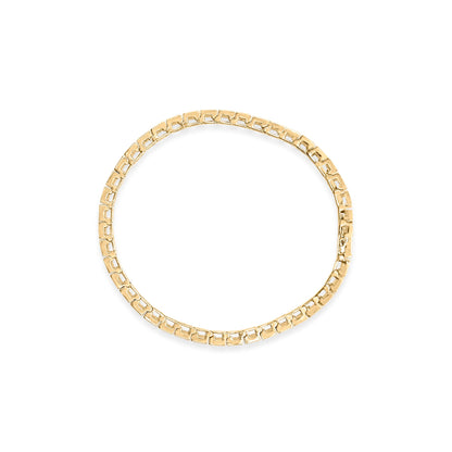 10K Yellow Gold 4.00 Cttw Channel Set Round Diamond Tennis 7" Bracelet (J-K Color, I1-I2 Clarity) Bids.com