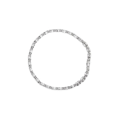 14K White Gold 2.00 Cttw Diamond Halo Link Tennis Bracelet (H-I Color, I1-I2 Clarity) - 7" Inches Bids.com