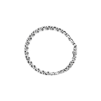 10K White Gold 1 1/2 Cttw Diamond Alternating Diamond and X-Link 7.5" Tennis Bracelet (H-I Color, I2-I3 Clarity) Bids.com