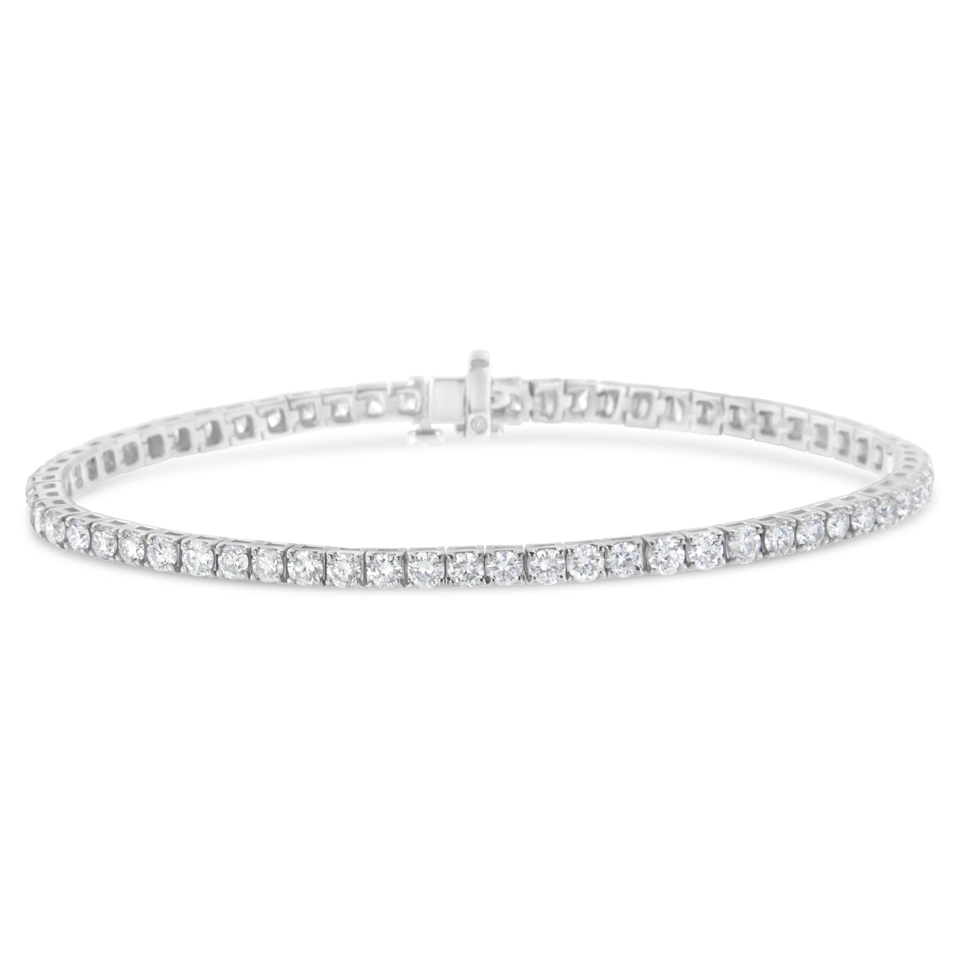 IGI Certified 4.0 Cttw Diamond 14K White Gold Classic 7â€ Tennis Bracelet (H-I Color, I1-I2 Clarity) Bids.com