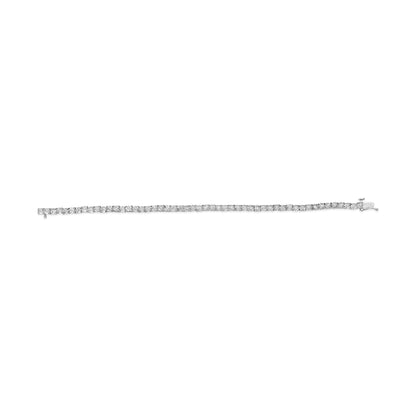 10K White Gold 1/2 Cttw Real Diamond Illusion-Set Miracle Plate Tennis Bracelet (I-J Color, SI2-I1 Clarity) - Size 7.5" Bids.com