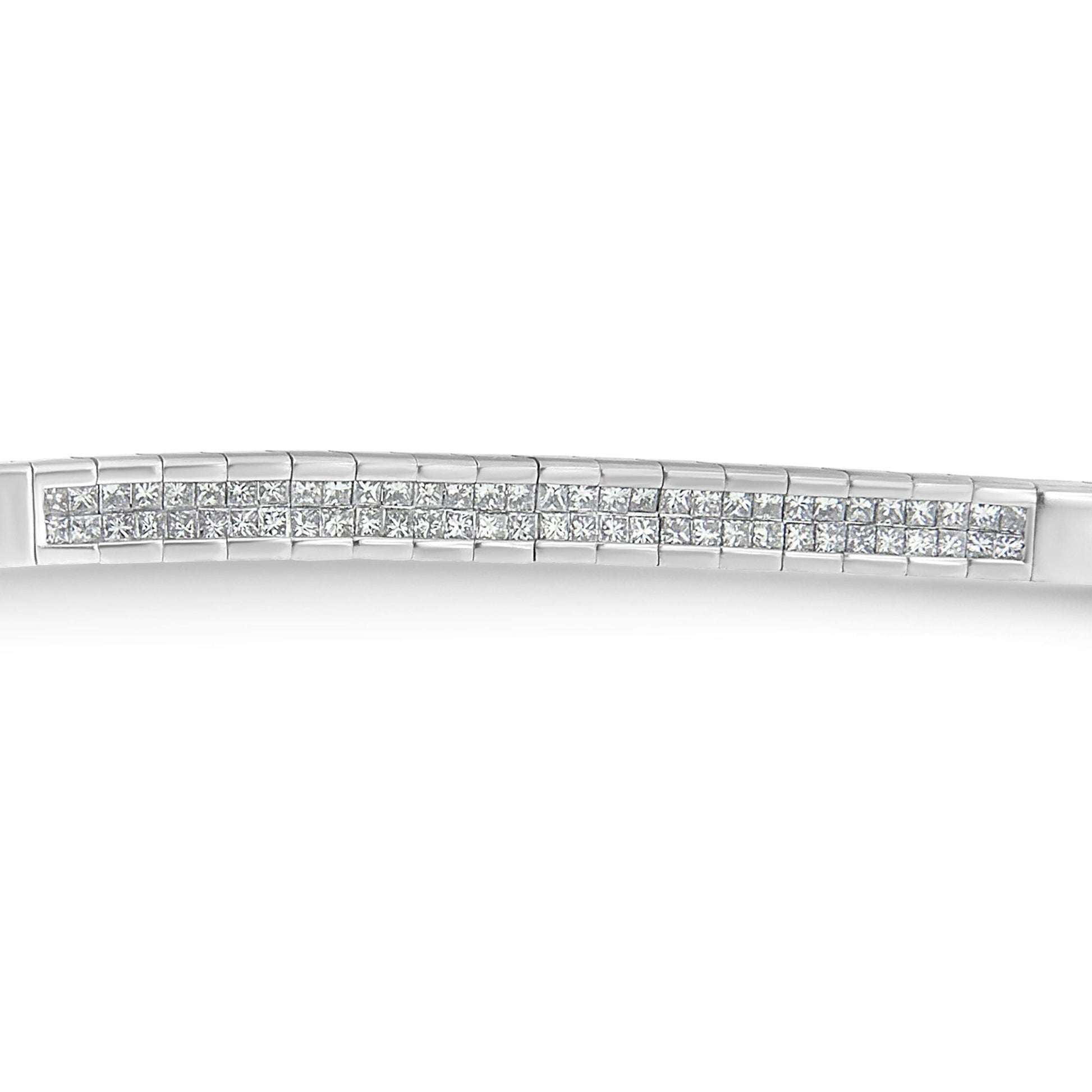 14K White Gold Princess Cut Diamond Bracelet (1.00 cttw, H-I Color, SI1-SI2 Clarity) Bids.com