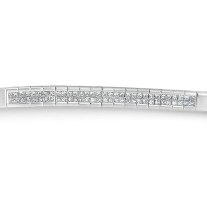 14K White Gold Princess Cut Diamond Bracelet (1.00 cttw, H-I Color, SI1-SI2 Clarity) Bids.com