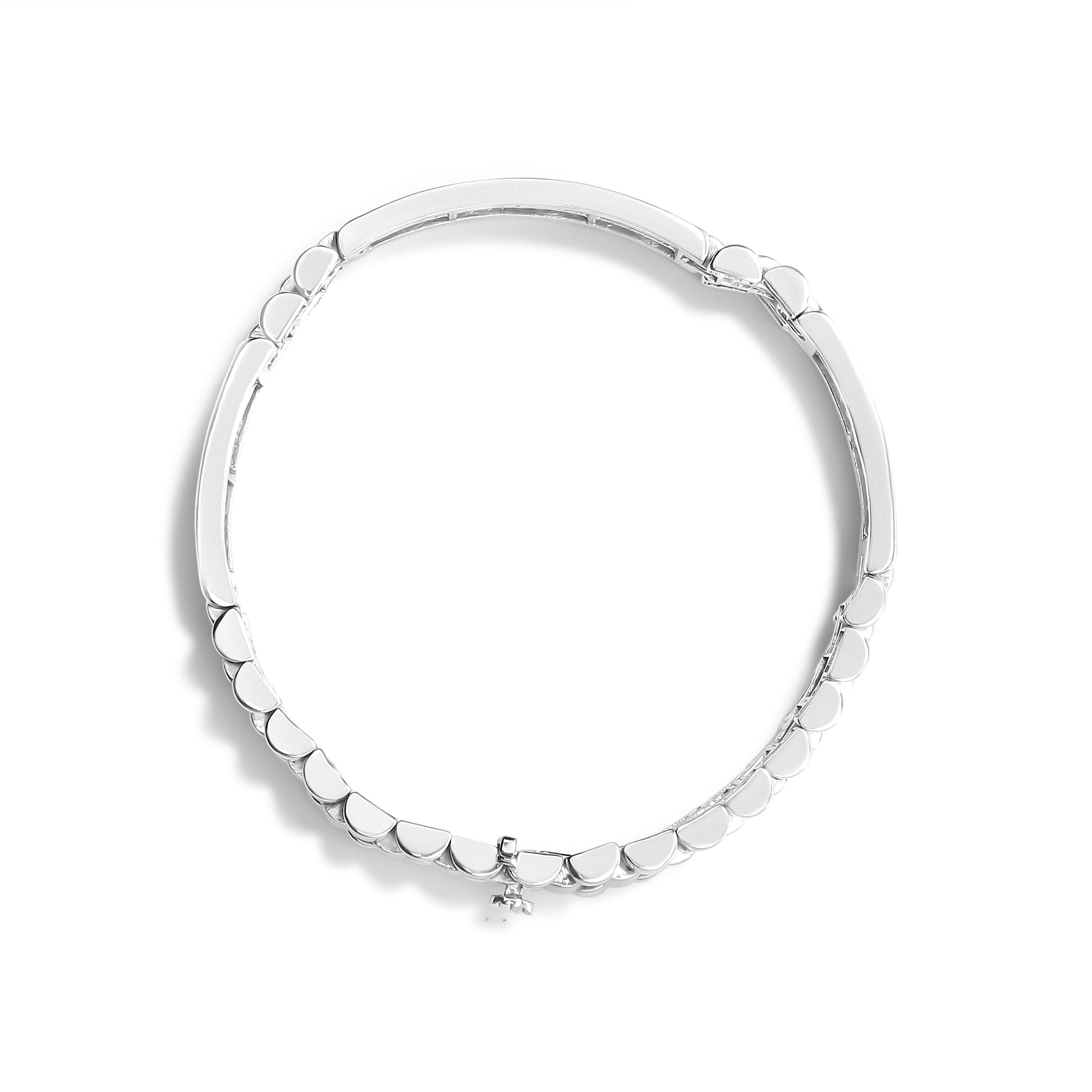 14K White Gold 12.0 Cttw Men's Invisible Set Princess Diamond Tennis Bracelet (G-H Color, VS1-VS2 Clarity) - Size 8.5" Inches Bids.com