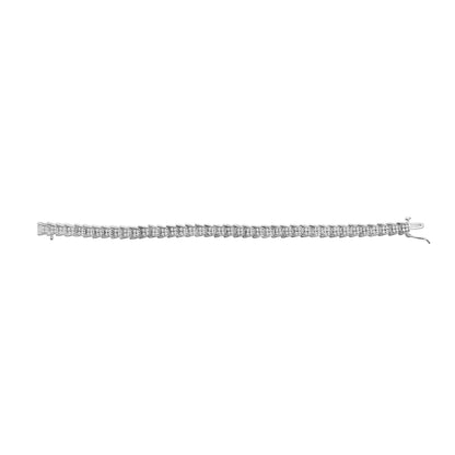 10k White Gold 2 cttw Diamond Fan-Shaped Link Tennis Bracelet (I-J Clarity, I3 Color) - Size 7.25" Bids.com