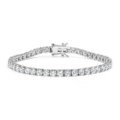 14K White Gold 2.00 Cttw Prong Set Lab Grown Round Diamond Classic Tennis Bracelet (F-G Color, VS2-SI1 Clarity) - 7.25" Bids.com