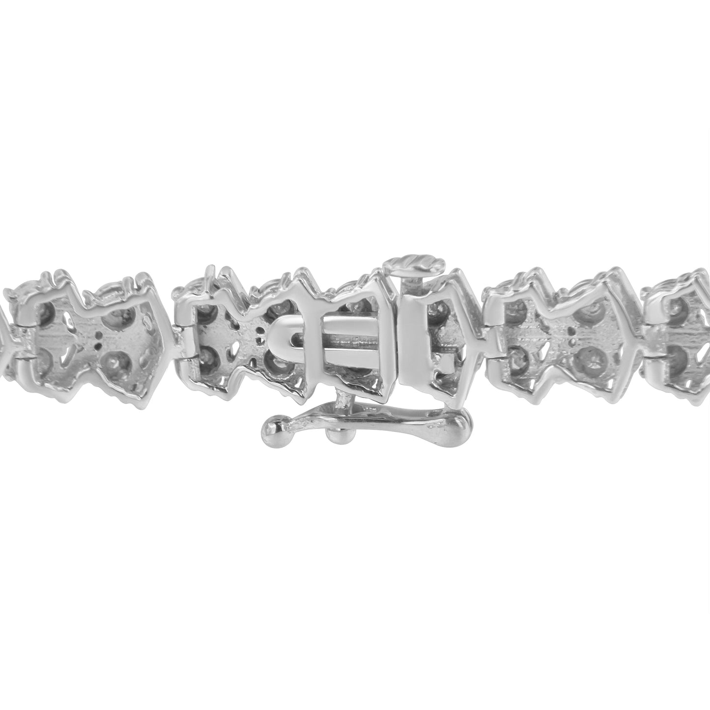 .925 Sterling Silver 1.0 cttw Diamond "Arrow" Shape Tennis Link Bracelet (I-J Color, I3 Clarity) -7.25" Bids.com