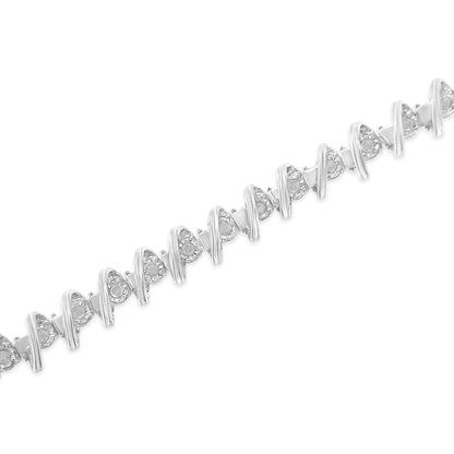 .925 Sterling Silver 1/2 Cttw Diamond Miracle-Set 7" Tennis Bracelet (I-J Color, I3 Clarity) Bids.com