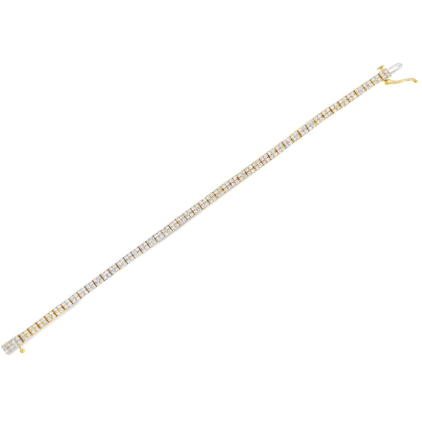 14K Yellow Gold Plated .925 Sterling Silver 3.0 Cttw Diamond Link Bracelet (K-L Color, I2-I3 Clarity) - 7.25" Bids.com